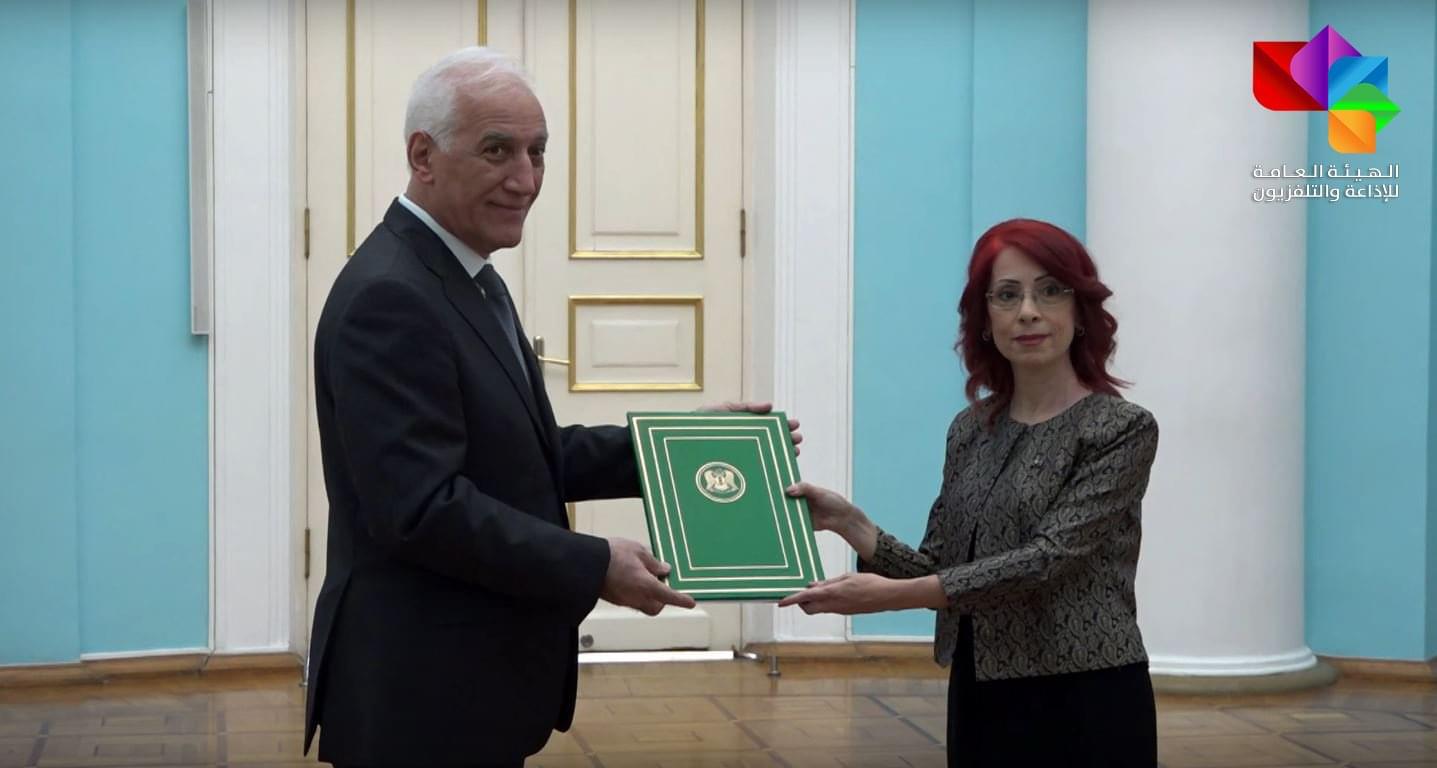 Ieri, 14 giugno 2022, l'Ambasciatore Plenipotenziario e Straordinario della Repubblica Araba Siriana presso la Repubblica di Armenia, la dott.ssa Nora Arissian