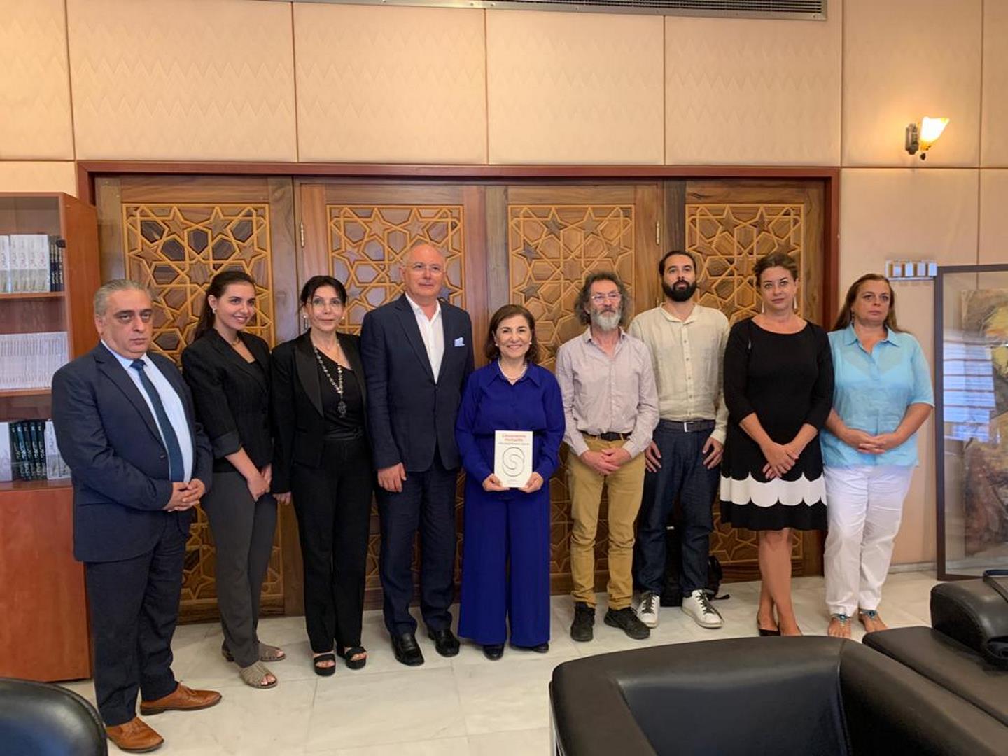 الدكتورة بثينة شعبان تستقبل وفد جمعية البندقية للصداقة الإيطالية العربية