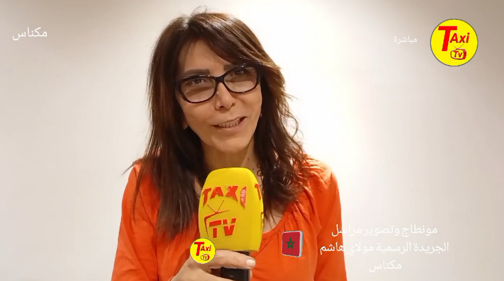 لقاء تلفزيوني للدكتورة سناء الشامي في مدينة مكناس المغرب